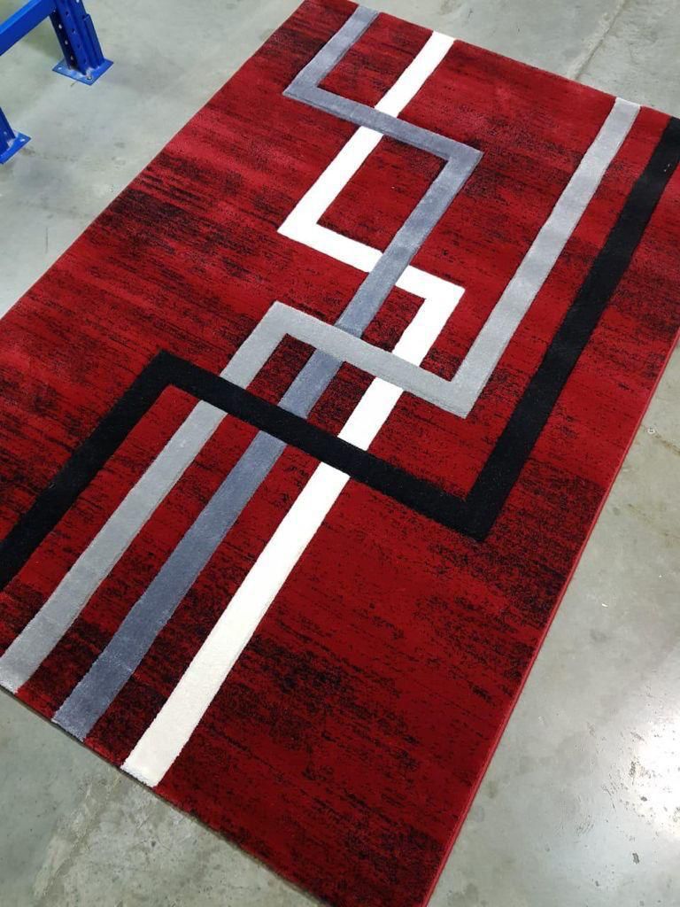 8x11 Modern Carpet Rug – Extra Large Geometric & Swirl Design - Enkaji Households