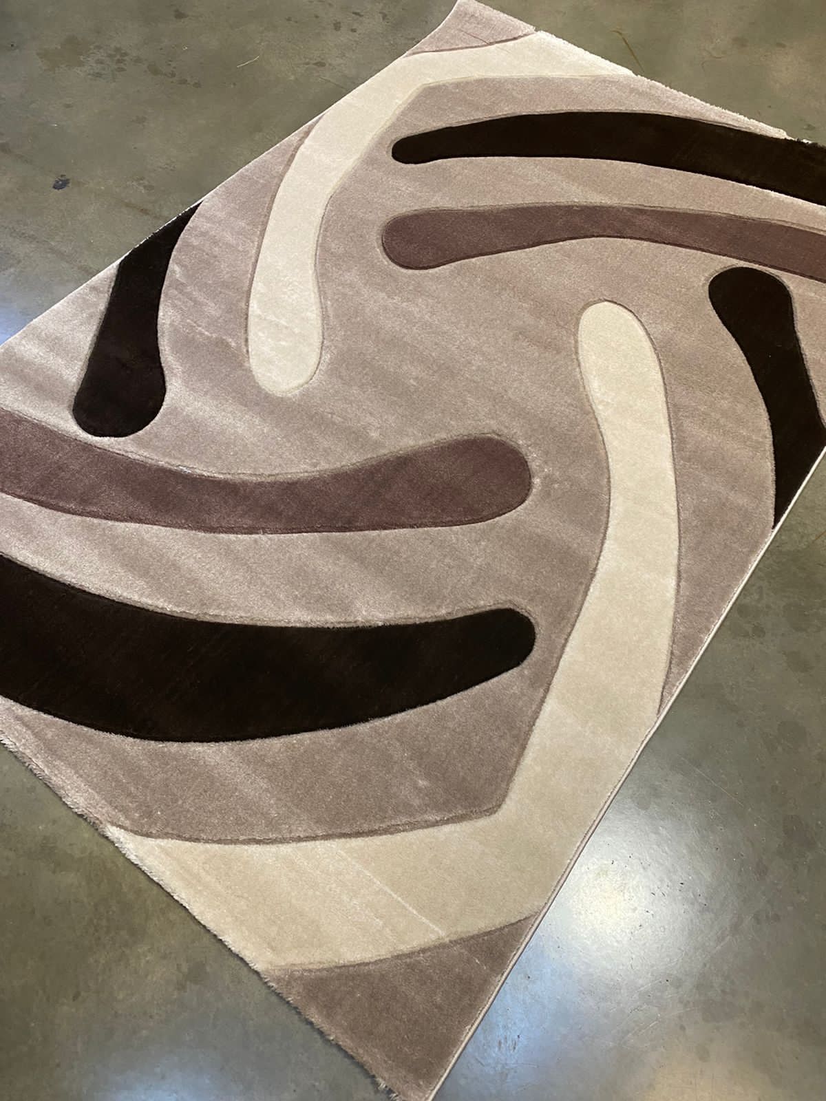 8x11 Modern Carpet Rug – Extra Large Geometric & Swirl Design - Enkaji Households