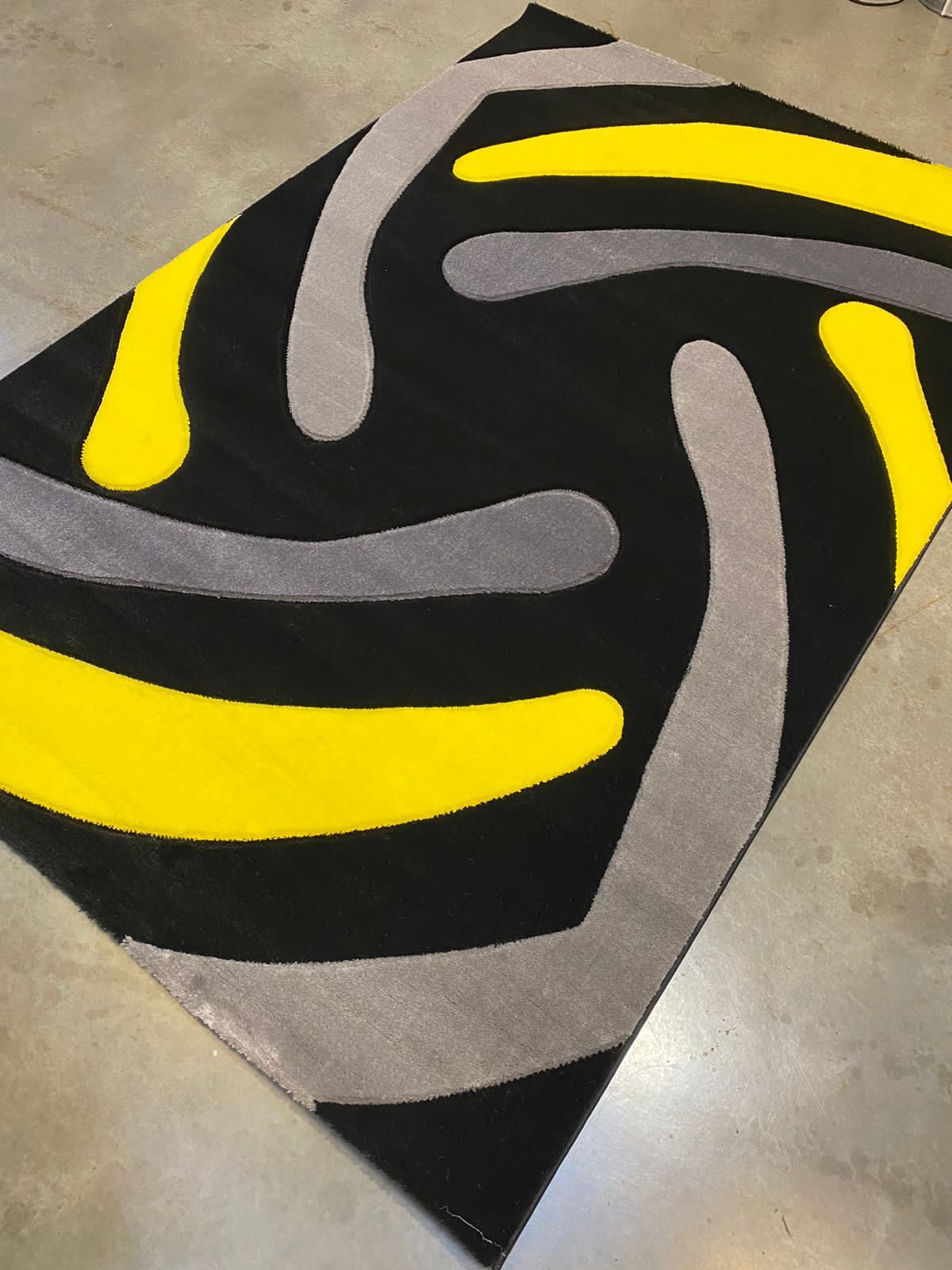8x11 Modern Carpet Rug – Extra Large Geometric & Swirl Design - Enkaji Households