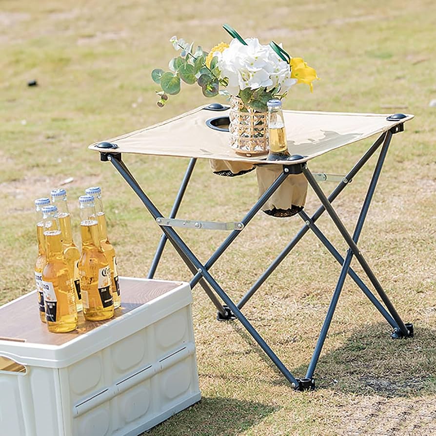 Foldable Outdoor Camping Table – Portable Picnic Table with Cup Holders - Enkaji Households