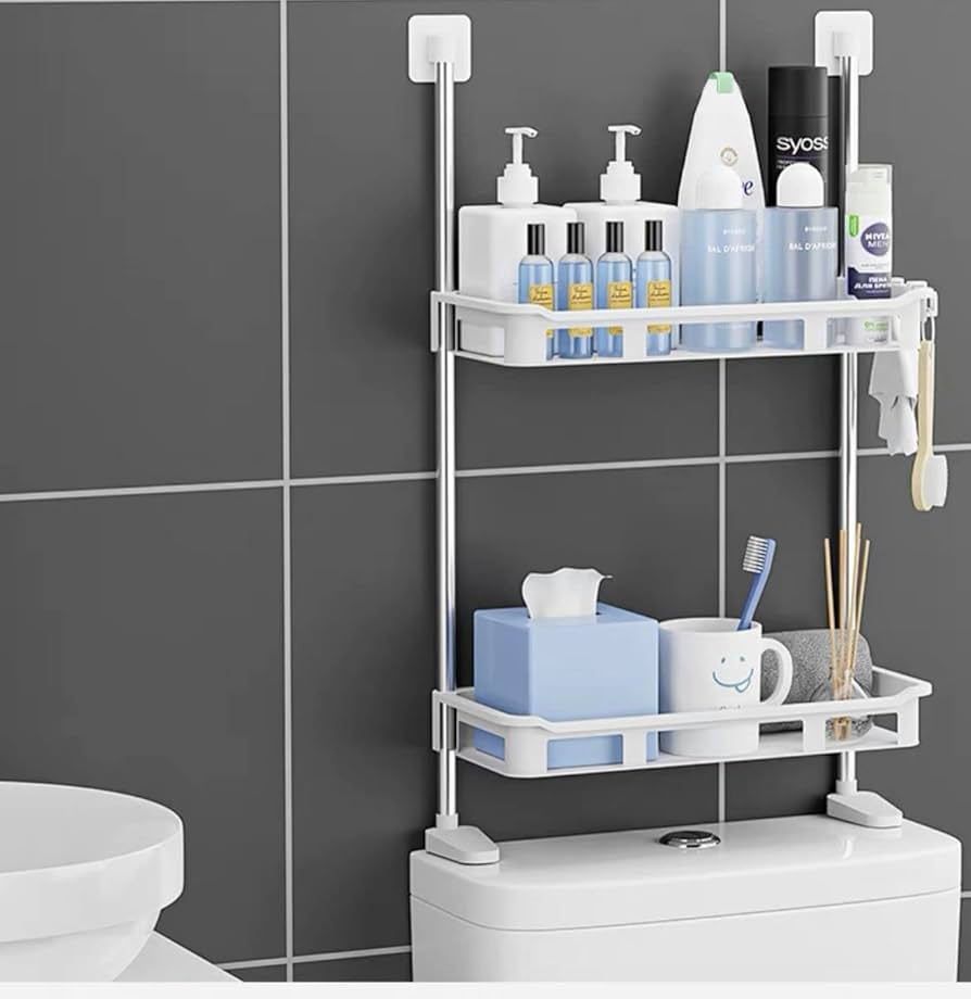 Multilayer Toilet Rack Organizer – Over - the - Toilet Storage Solution - Enkaji Households