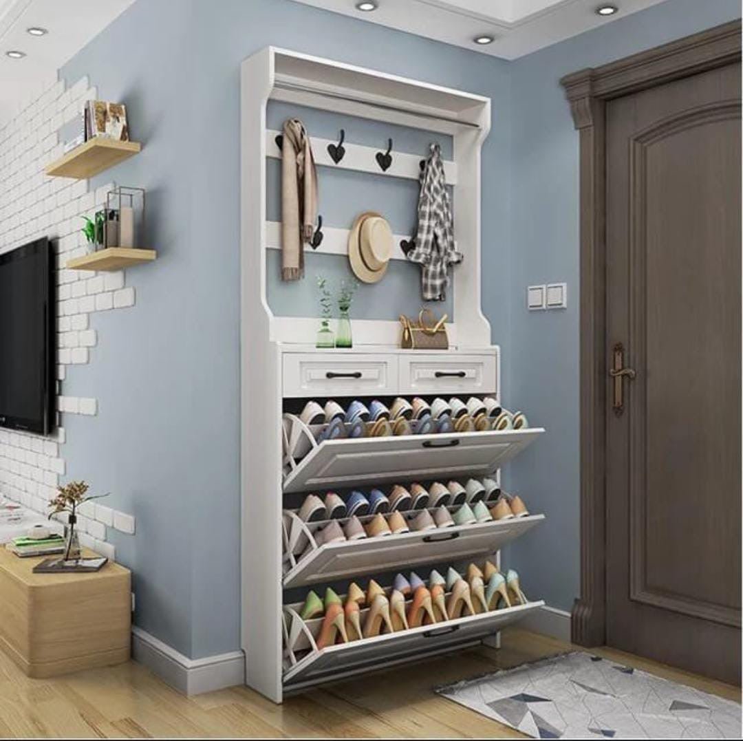 Shoe Cabinet with Hanger Enkaji Households