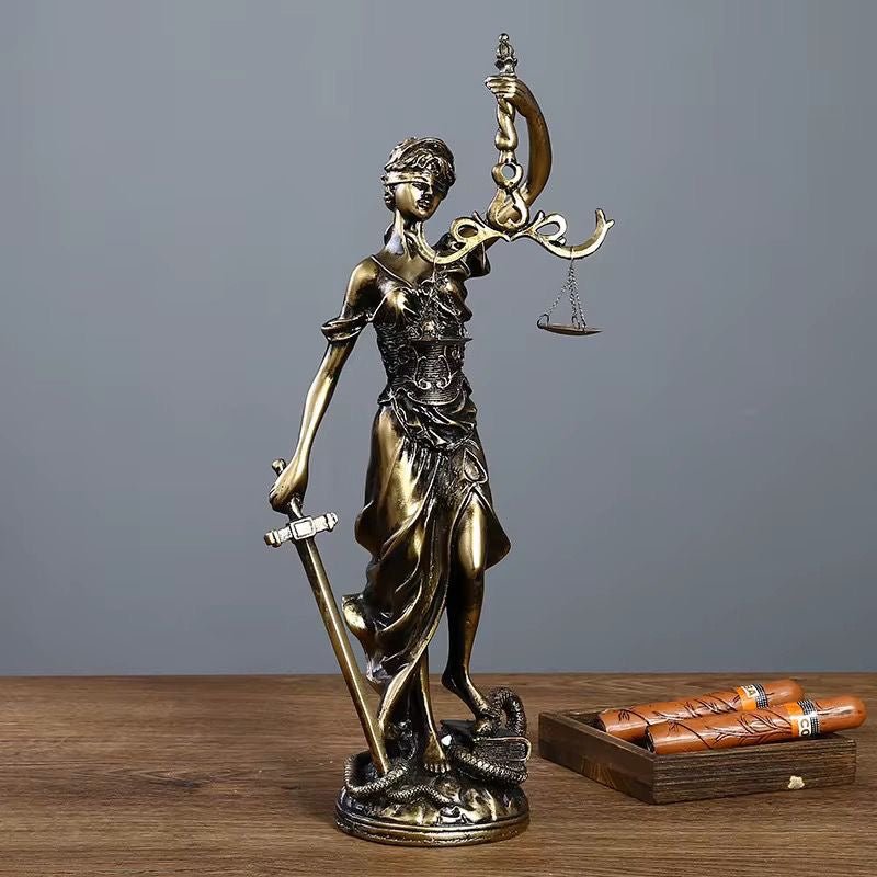 Themis Goddess of Justice Resin Sculpture - Enkaji Households