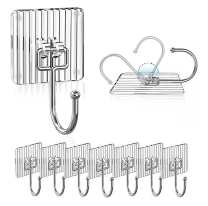 10pc Set Acrylic Seamless Sticky Hooks - Enkaji Households