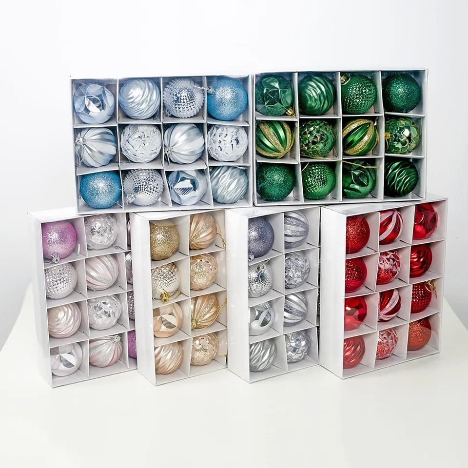 12pcs xmas balls set - Enkaji Households