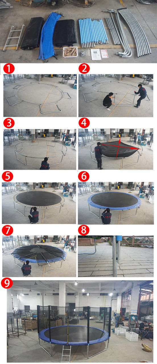 14ft Trampoline with Safety Enclosure Net - Enkaji Households