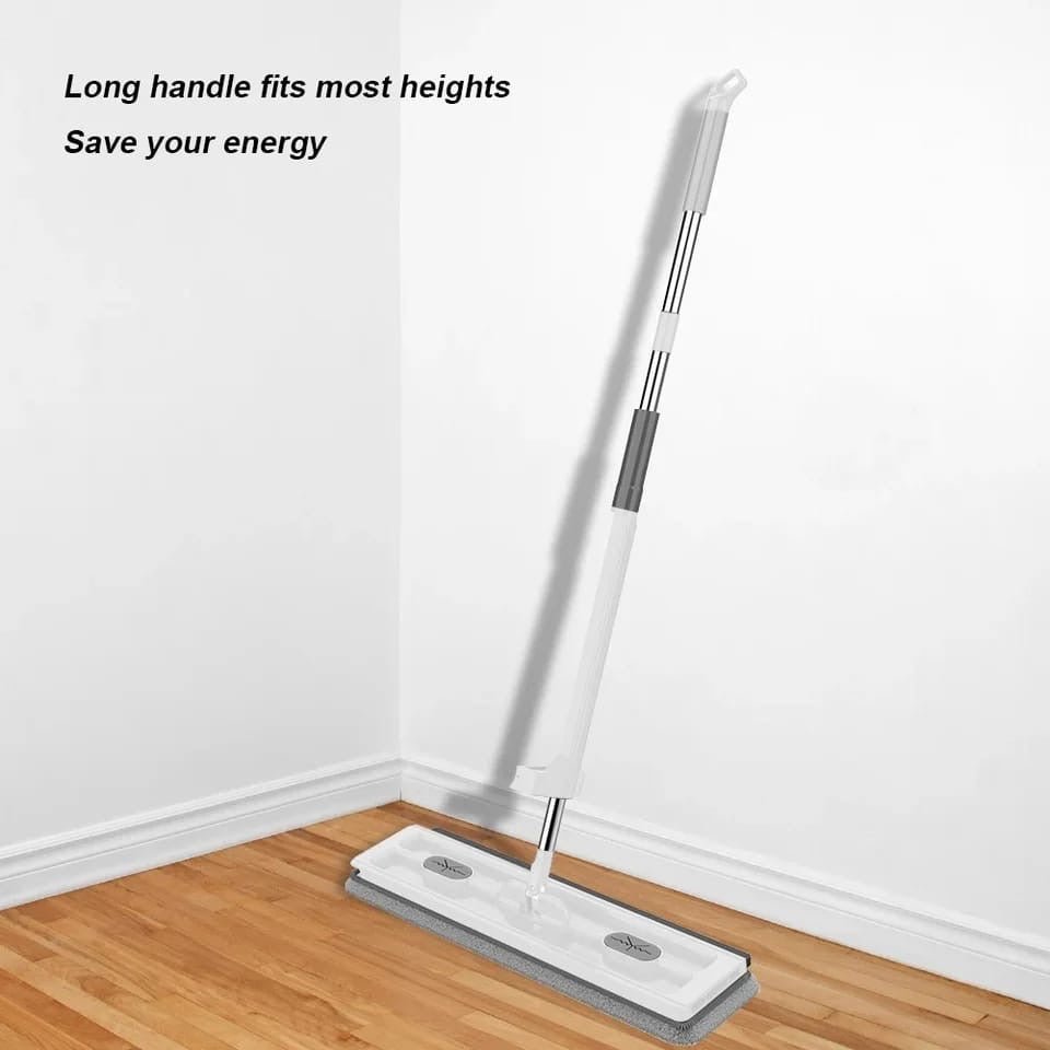 2 in 1 360°Rotating flat mop with extra mop pads - Enkaji Households