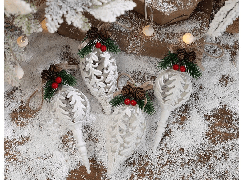 2 - piece Christmas White Conch Pendants - Enkaji Households