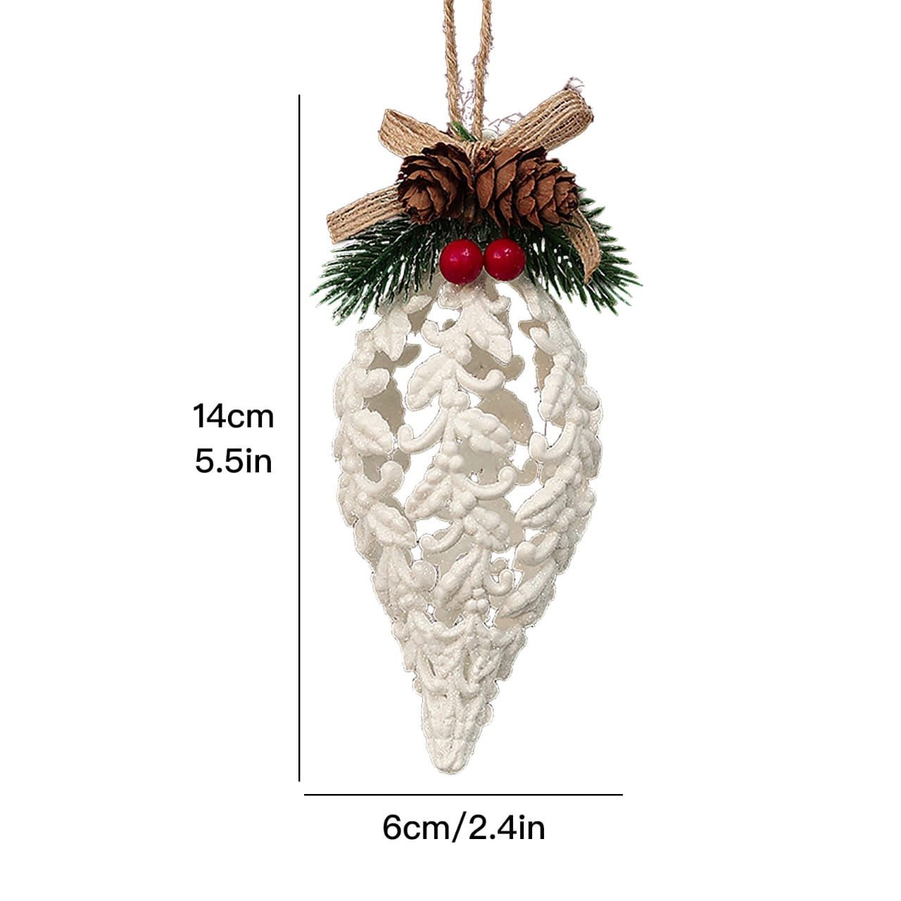 2 - piece Christmas White Conch Pendants - Enkaji Households