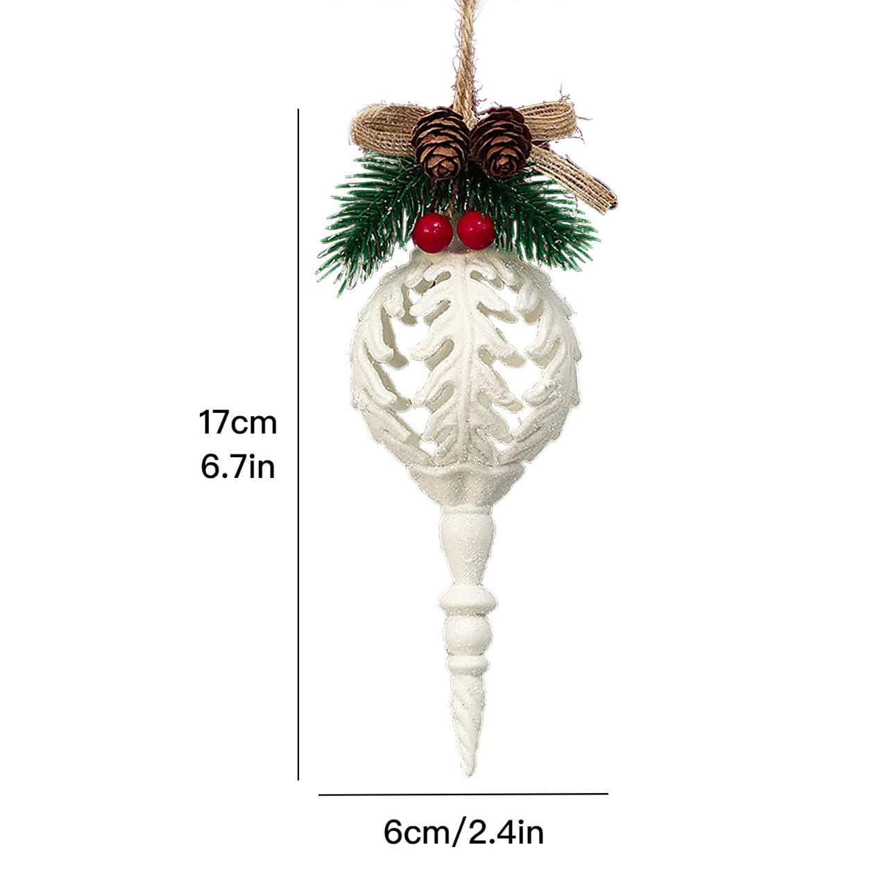 2 - piece Christmas White Conch Pendants - Enkaji Households