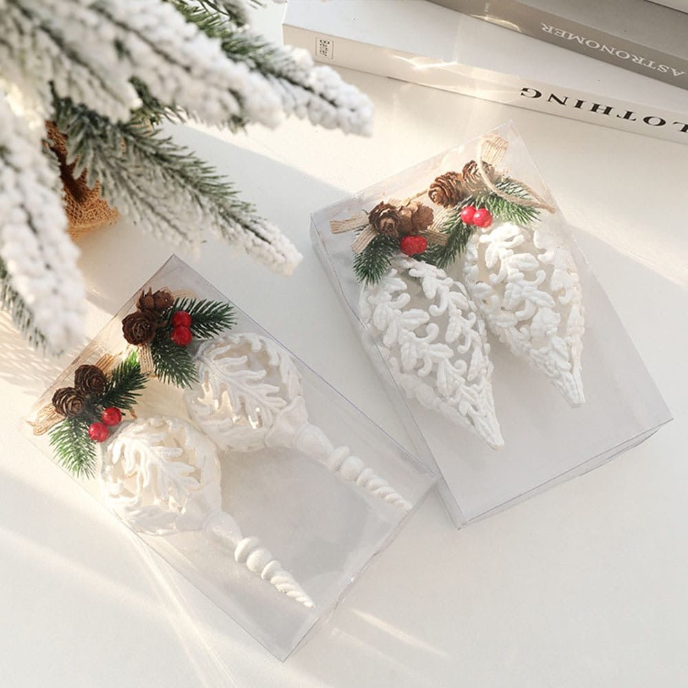 2 - piece Christmas White Conch Pendants - Enkaji Households