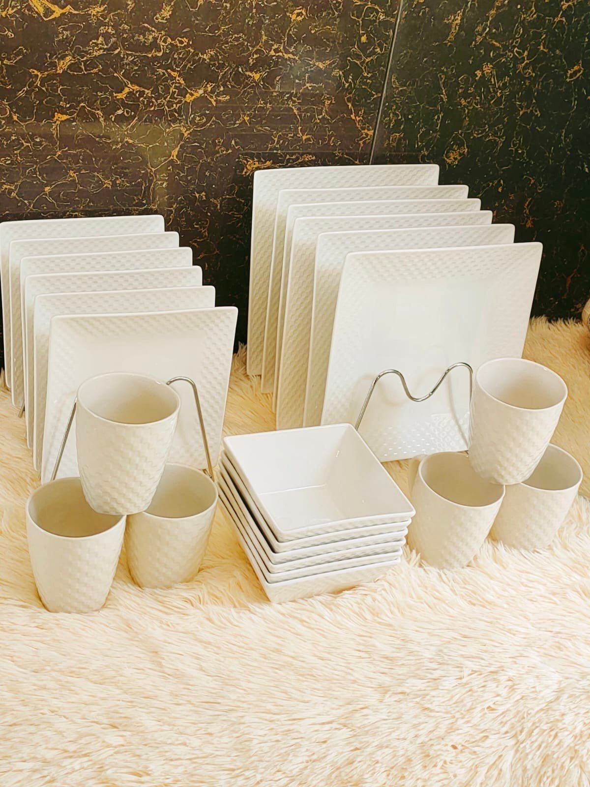 24 - Piece Ceramic Dinner Set - Enkaji Households