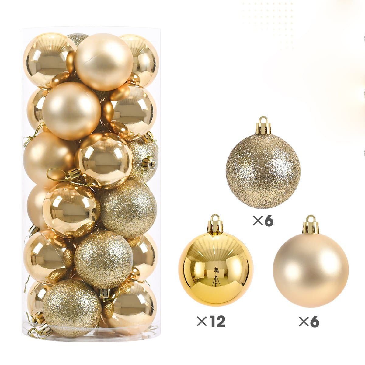 24 - Piece Christmas Ball Set - Enkaji Households