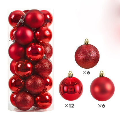 24 - Piece Christmas Ball Set - Enkaji Households