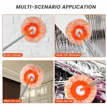 360 Degree Rotatable Adjustable Cleaning Mop, 360°Rotating Extendable Sunflower Mop, Multifunctional Wall Cleaning Mop - Enkaji Households