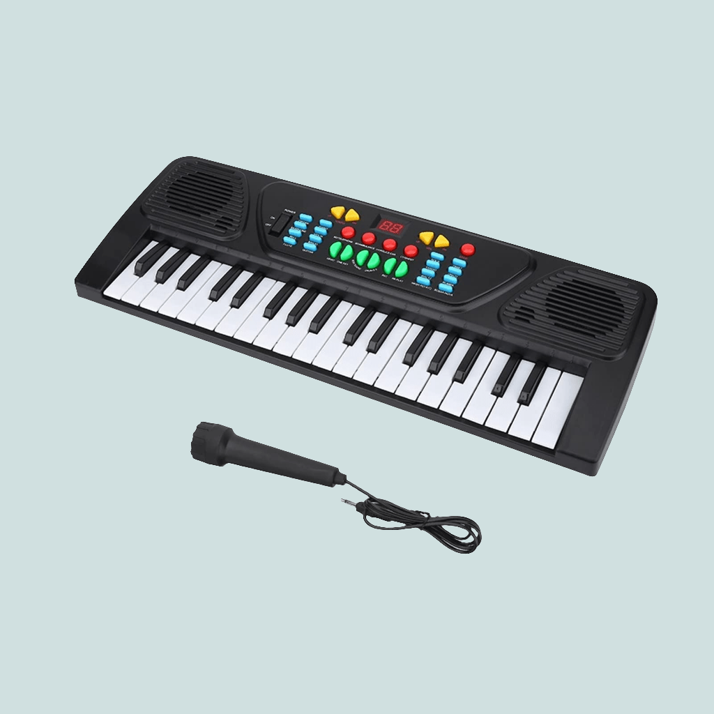 37 - Key Portable Electronic Piano Keyboard With Microphone - Battery Powered/USB Dual Use, Educational Music Toy For 3 - 7 Year Old Boys And Girls, Birthday And Christmas Gift With Carrying Case - Enkaji Households