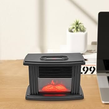 3D Electric Fireplace Smokeless Desktop Warm Air Heater - Enkaji Households