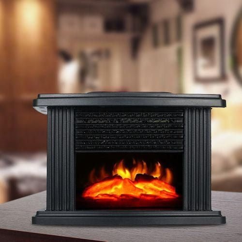 3D Electric Fireplace Smokeless Desktop Warm Air Heater - Enkaji Households