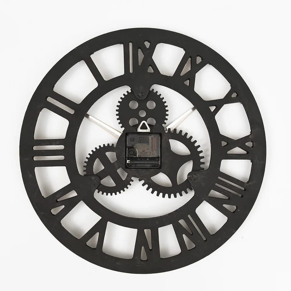 3D Roman Vintage Gear Pocket Wall Clock - Enkaji Households