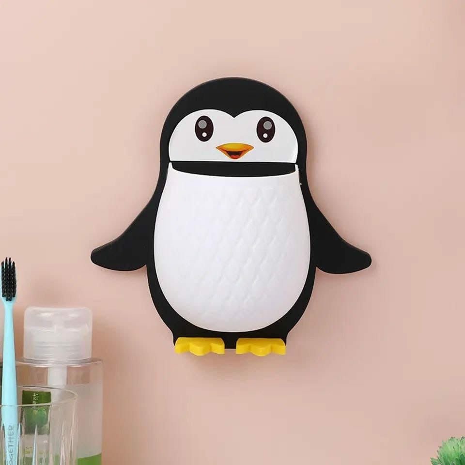 3pc Creative Penguin Holder – Wall - Mounted Organizer with Drain Hole - Enkaji Households