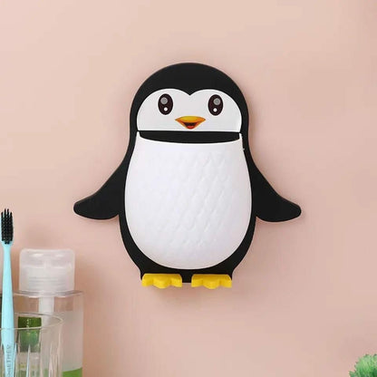 3pc Creative Penguin Holder – Wall - Mounted Organizer with Drain Hole - Enkaji Households