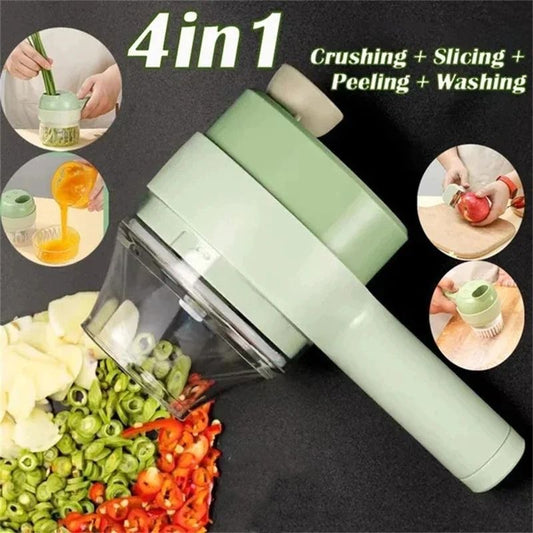 4 In 1 Handheld Electric Vegetable Cutter Set(HS01) - Enkaji Households