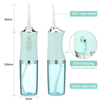 4 nozzles Teeth and braces cleaning solution New Dental Water Jet Irrigator 1400rpm Teeth Cleaner 3 Modes Oral Hygiene Cleaning machine - Enkaji Households