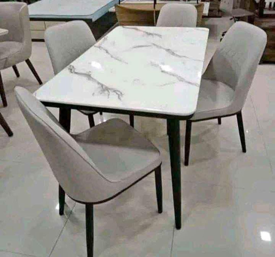 4 - Seater Marble top dining Table set - Enkaji Households