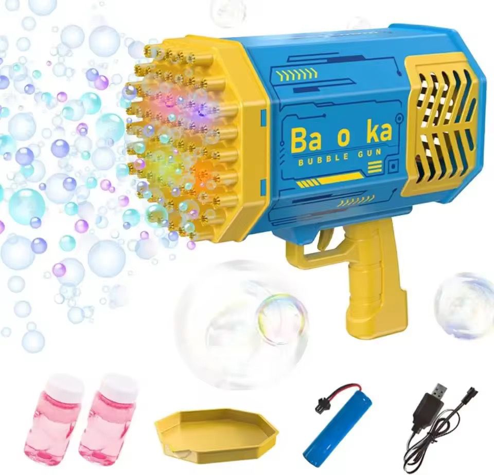 69 - Hole Rocket Bubble Gun – High - Output Bubble Blaster for Kids - Enkaji Households