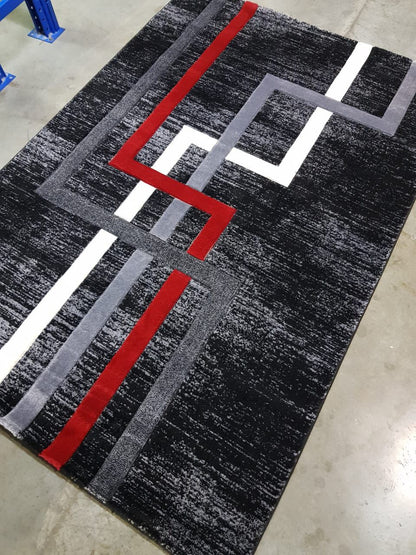 8x11 Modern Carpet Rug – Extra Large Geometric & Swirl Design - Enkaji Households