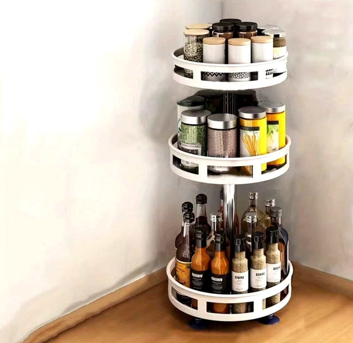 Rotating spice rack & bathroom Organizer