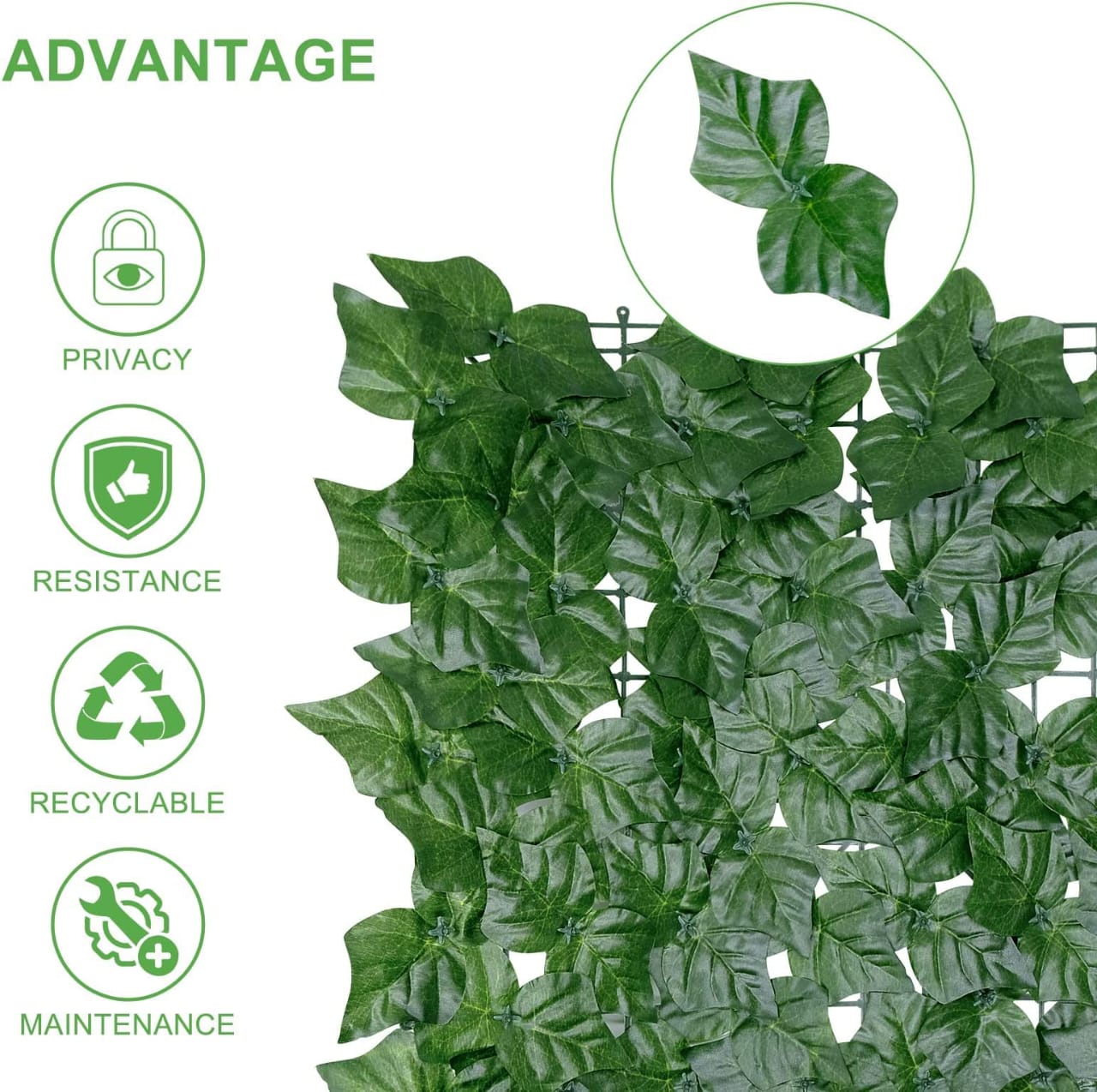 Artificial leafy privacy fence - Enkaji Households