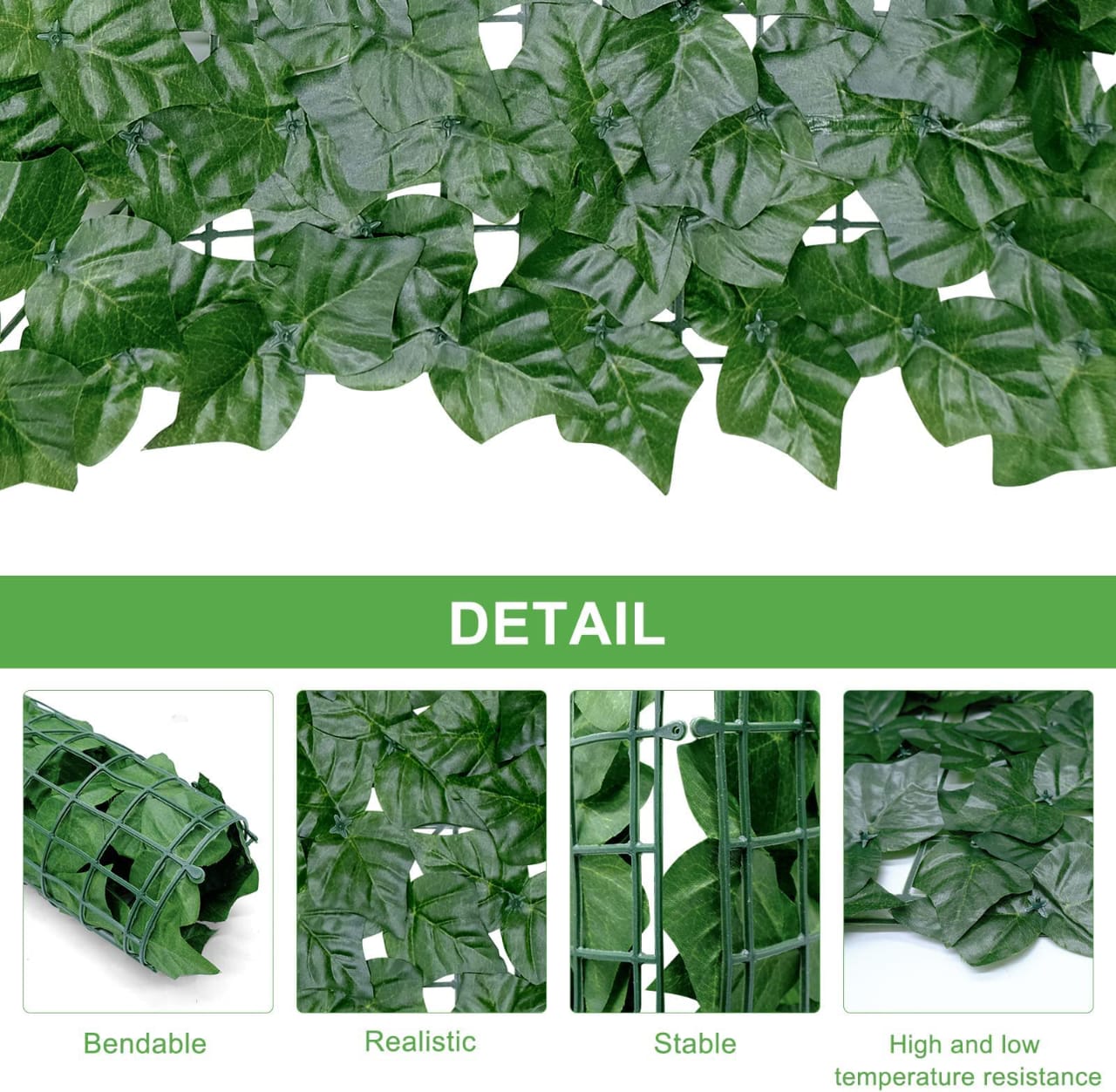 Artificial leafy privacy fence - Enkaji Households
