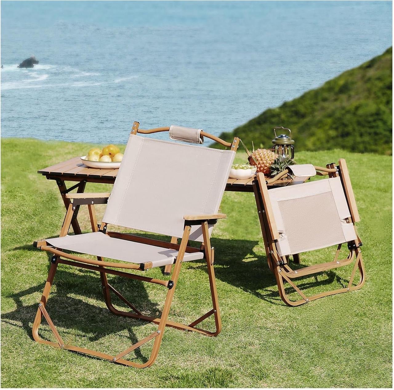 Camping Dining Set – Portable Table, 4 Chairs & Folding Storage Box - Enkaji Households