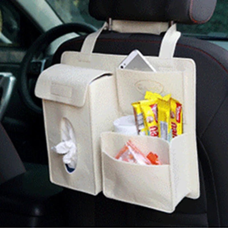 Canvas Material Car Back Seat Organizer Car Storage Solution - Enkaji Households