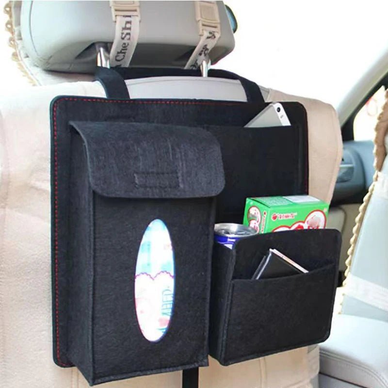 Canvas Material Car Back Seat Organizer Car Storage Solution - Enkaji Households