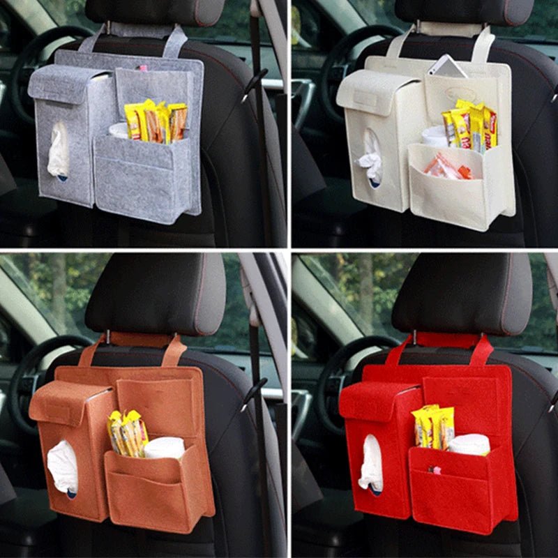 Canvas Material Car Back Seat Organizer Car Storage Solution - Enkaji Households