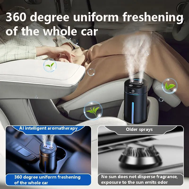 Car Humidifier with LED Light - Ultrasonic Smart Aroma Diffuser - Enkaji Households