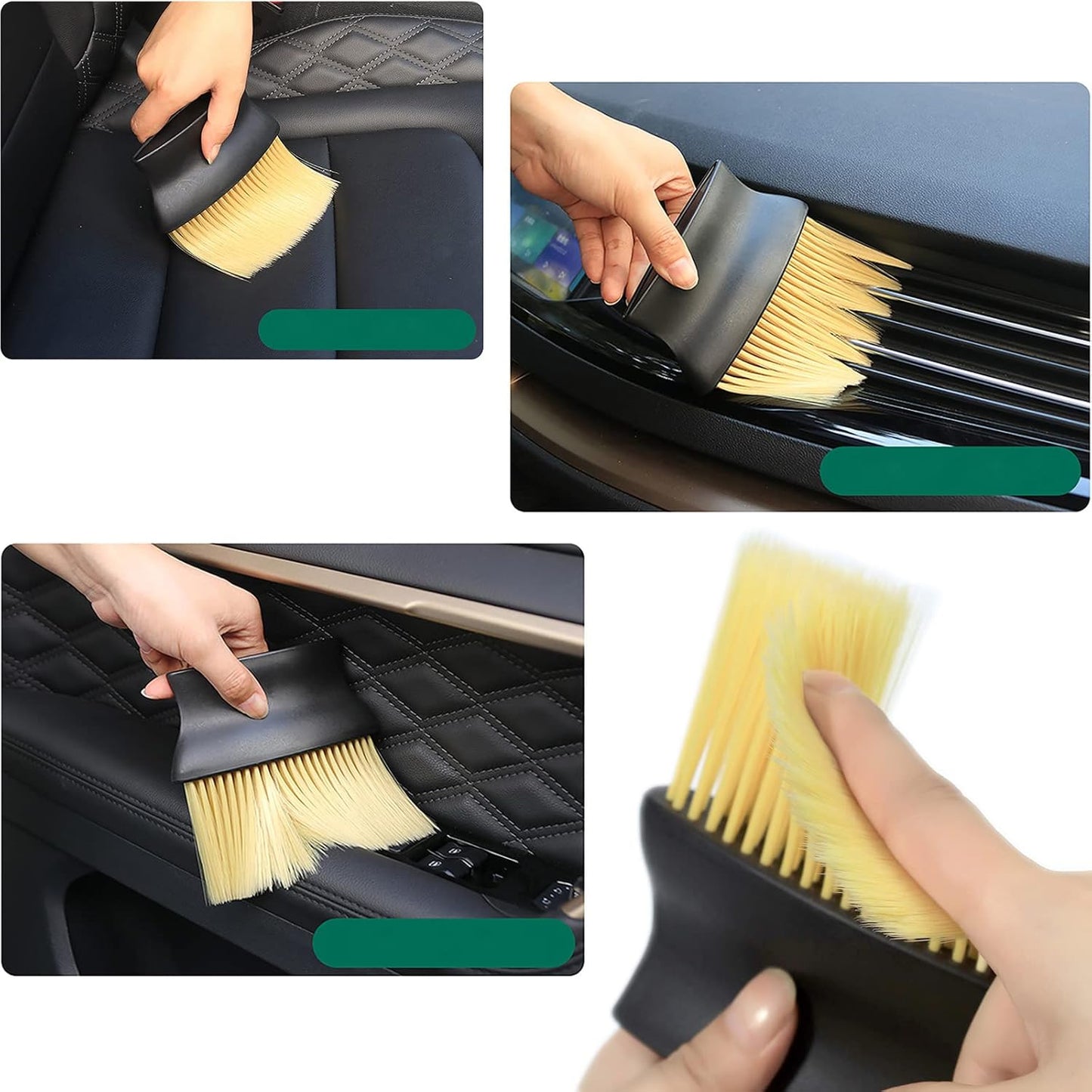 Car Interior Soft Cleaning Brush - High Density Bristles for Scratch - Free Cleaning - Enkaji Households