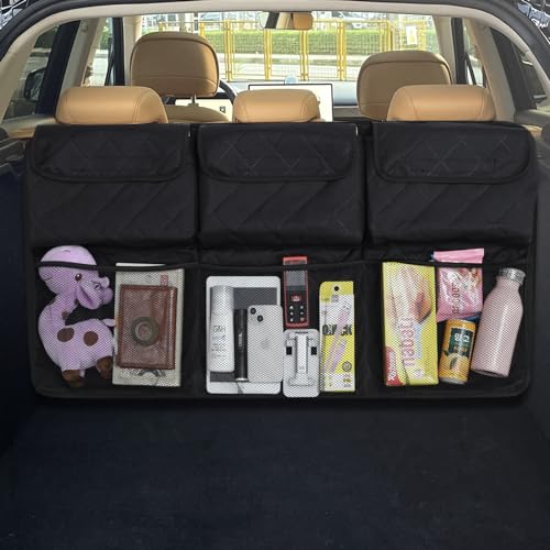 Car Rear Seat Back/Trunk Storage Organizer - Maximize Space & Keep Your Trunk Tidy - Enkaji Households