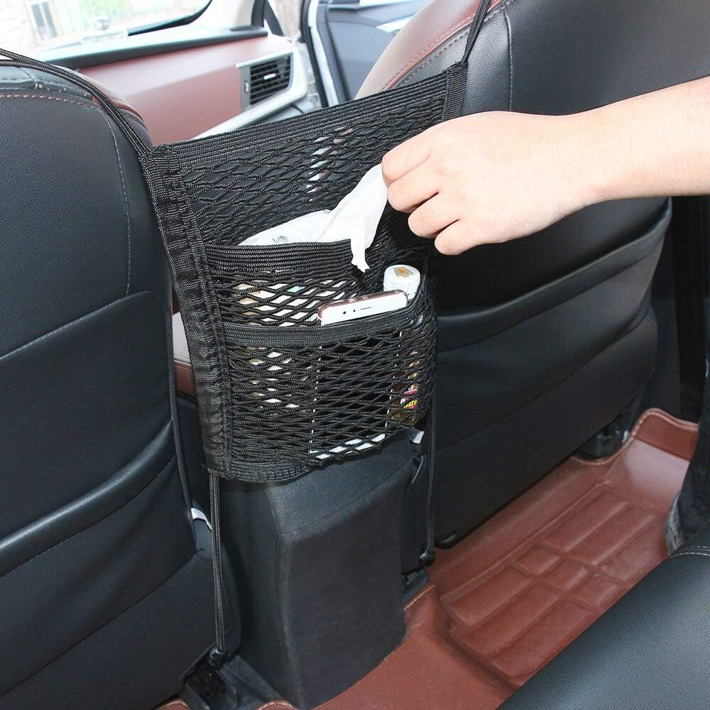 Car Seat Side Storage Mesh Net Bag Luggage - Enkaji Households