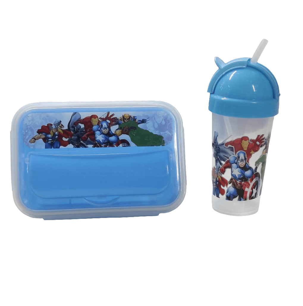 Cartoon themed lunch box+water bottle - Enkaji Households