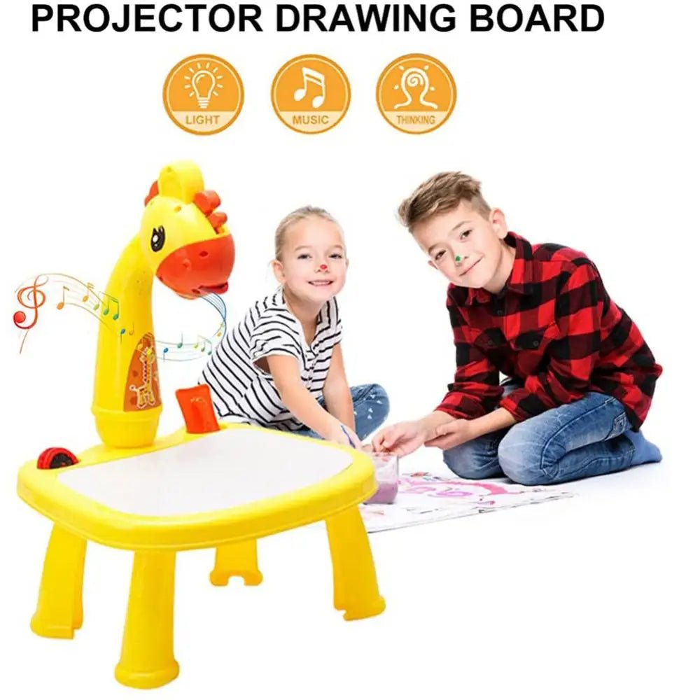 Children LED Projector Drawing Toys – Montessori Educational Writing Tablet - Enkaji Households