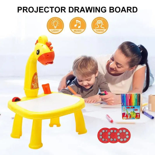 Children LED Projector Drawing Toys – Montessori Educational Writing Tablet - Enkaji Households