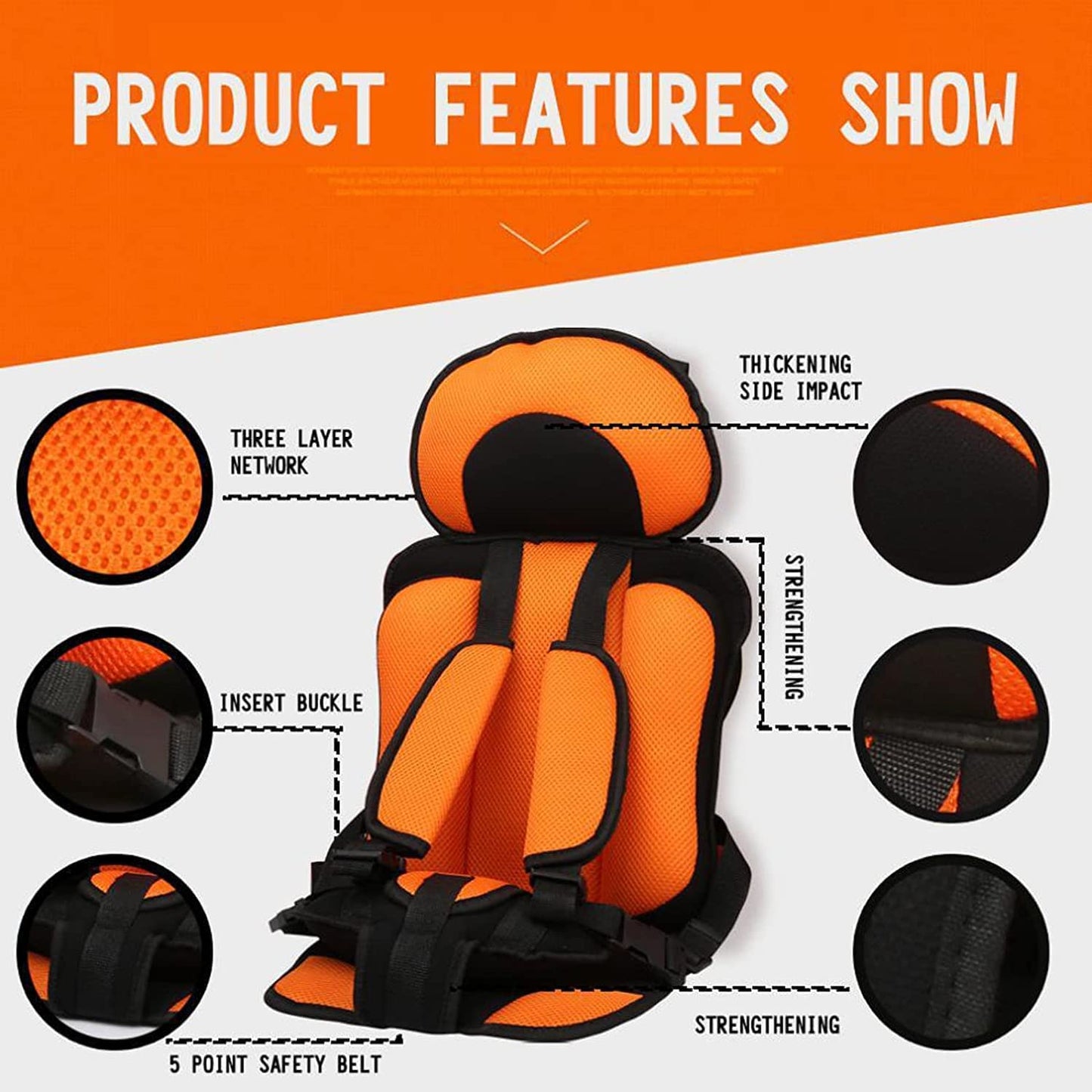 Children's Safety Car Seat cushion - Enkaji Households