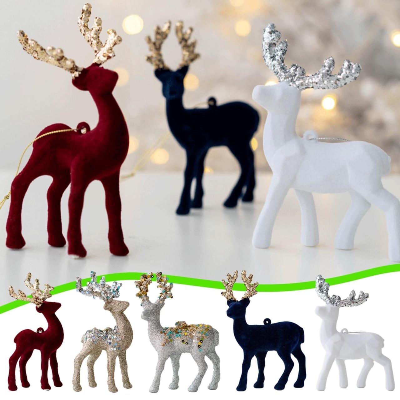 Christmas Elk Decorations - Enkaji Households