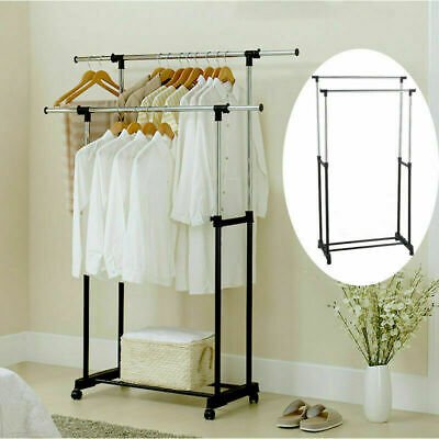 Coat rack/Floor coat rack, double pole stainless steel hanger(HS01) - Enkaji Households