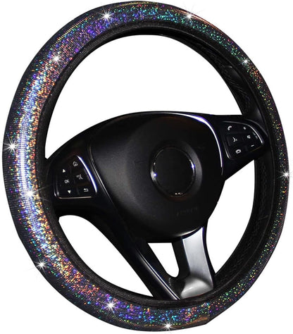 Crystal Steering Wheel Cover - Universal Diamond Bling for Women - Enkaji Households