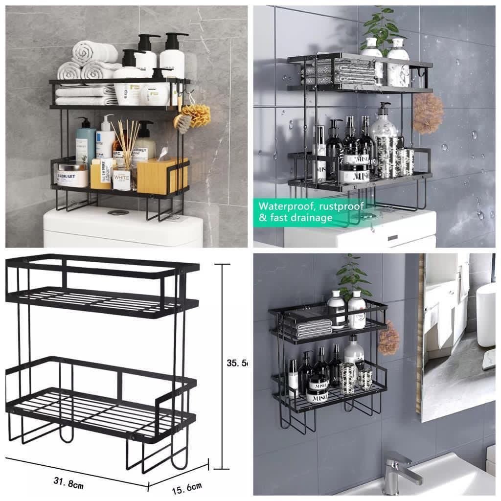 Double Layer Over - the - Toilet Rack/Shelf - Enkaji Households