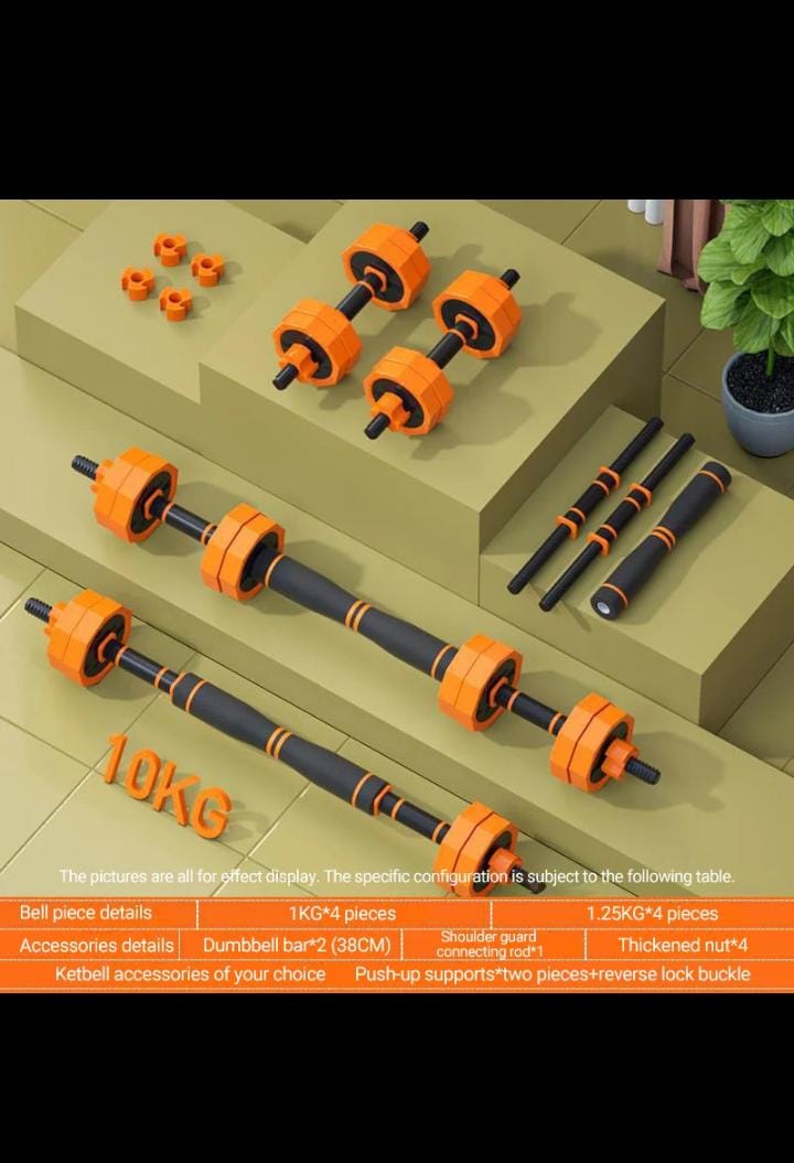 Dumbell Barbell Kettlebell Adjustable Weight set(40kgs) - Enkaji Households